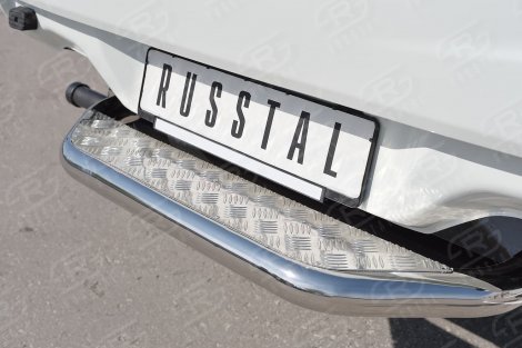 Защита заднего бампера Russtal для Mitsubishi L200 (2015-н.в.)