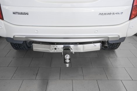 Съемный фаркоп PTGroup под квадрат 50х50 для Mitsubishi Pajero Sport (2016-2019)
