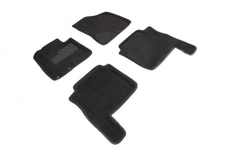 Коврики в салон Seintex Ворс 3D для Hyundai Santa Fe (2010-2012) черный