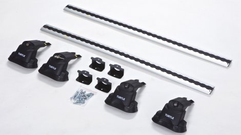Багажник Turtle AIR-3 Premium Silver на аэродинамических дугах для Ford Kuga (2008-2012)