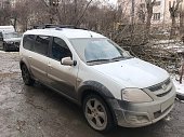Багажник Атлант на черных аэродинамических дугах для Lada Largus