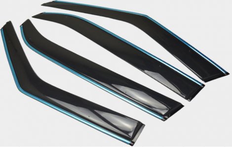 Дефлекторы боковых окон с нерж. молдингом SIM для Hyundai Creta