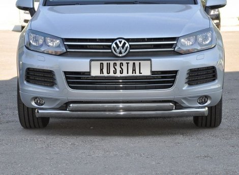 Передняя защита Russtal для Volkswagen Touareg (2010-2014)