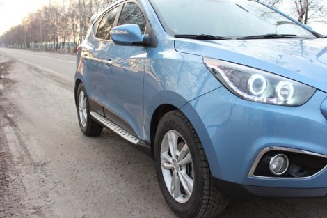 Пороги BMW style интегрированные для Hyundai ix35