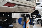 Съемный фаркоп с нерж. накладкой PTGroup MPS-21-991101.22 под квадрат 50х50 для Mitsubishi Pajero Sport (2021-н.в.)