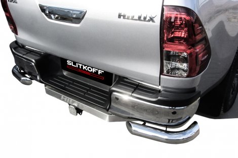 Уголки Slitkoff 76 мм для Toyota Hilux Black Onyx