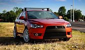 Багажник Thule SquareBar на стальных дугах для Mitsubishi Lancer седан (2008-2017)