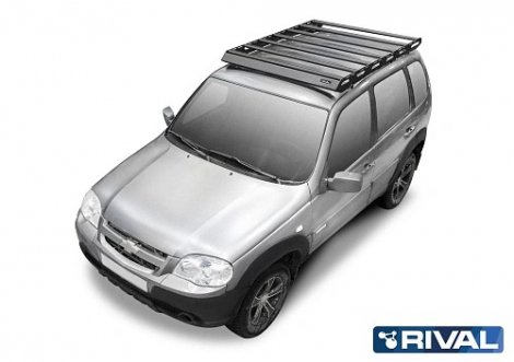 Алюминиевый экспедиционный багажник Rival для Chevrolet Niva (147х118)