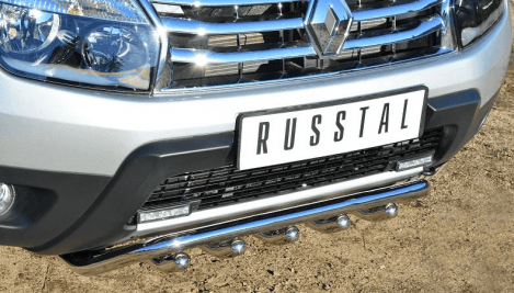 Передняя защита Russtal для Renault Duster 4WD (2010-2015)