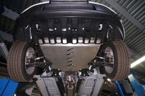 Алюминиевая защита картера и КПП АВС-Дизайн для Ford Explorer комплектация Sport (2010-2019)