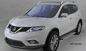 Пороги алюминиевые (Opal) для Nissan X-Trail