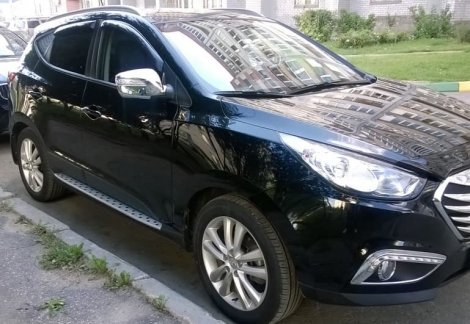 Пороги BMW style интегрированные для Hyundai ix35