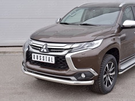 Передняя защита Russtal для Mitsubishi Pajero Sport