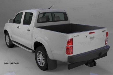 Пороги алюминиевые (Alyans) для Toyota HiLux