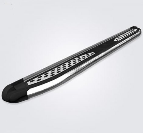 Пороги алюминиевые (Zirkon) для Kia Sorento