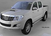 Пороги алюминиевые (Opal) для Toyota Hilux