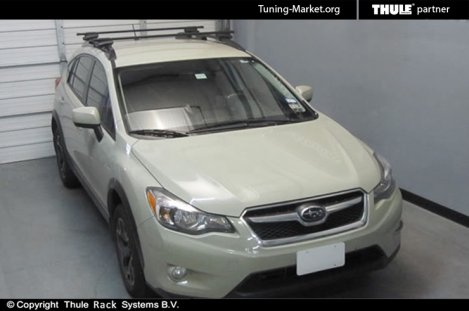 Багажник Thule SquareBar Evo на стальных дугах для Subaru XV (2011-2016)