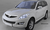 Пороги алюминиевые (Sapphire Black) для Great Wall Hover H3 (2010-2014)