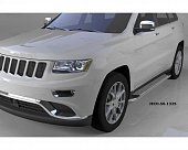 Пороги алюминиевые (Opal) для Jeep Gr. Cherokee (кроме SRT)