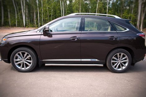 Пороги труба D63 "RUSSTAL" для Lexus RX350