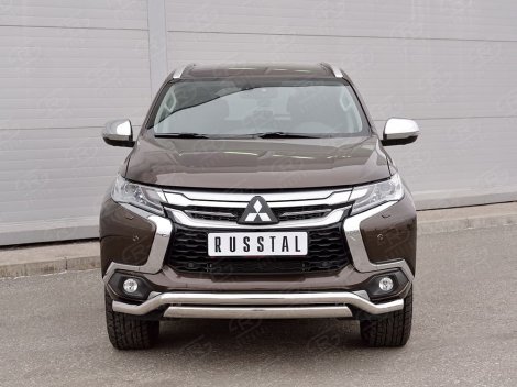 Передняя защита Russtal для Mitsubishi Pajero Sport