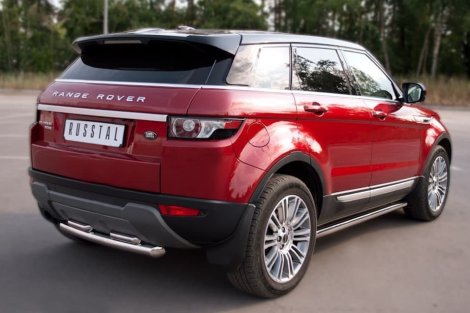 Пороги Russtal - труба 63 мм (вариант 1) для Land Rover Range Rover Evoque Prestige u Pure