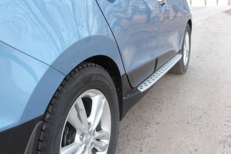 Пороги BMW style интегрированные для Hyundai ix35