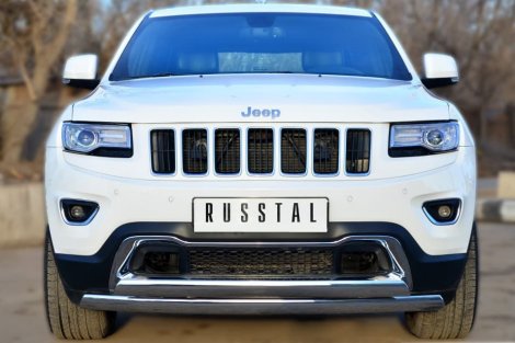 Передняя защита Russtal для Jeep Grand Cherokee (2013-2015)