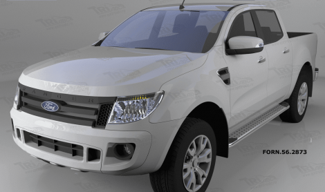 Пороги алюминиевые (Opal) для Ford Ranger (2011-н.в.)