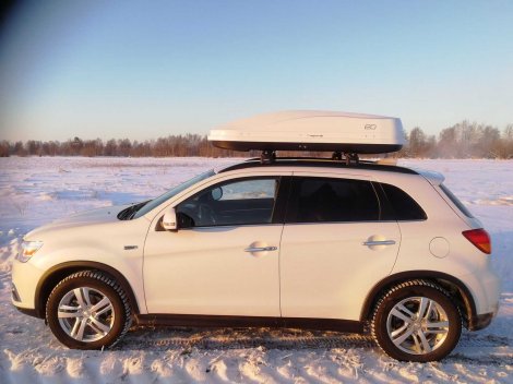 Багажник Turtle AIR-2 Black на аэродинамических дугах для Mitsubishi ASX