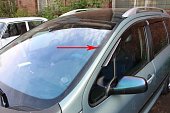 Водосток лобового стекла для Peugeot 307 с рейлингами и стеклянгной крышей (2001-2011)