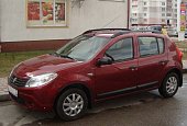 Рейлинги на крышу АПС для Renault Sandero (2009-2014) черные