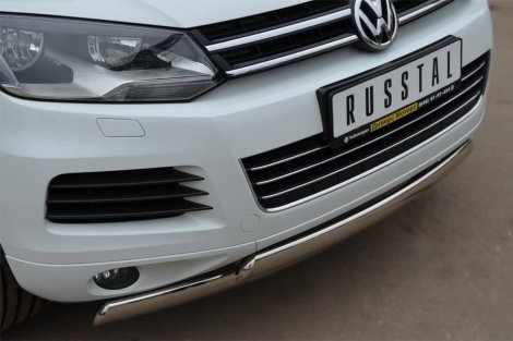 Передняя защита Russtal для Volkswagen Touareg (2010-2014)