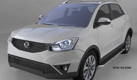 Пороги алюминиевые (Ring) для Ssang Yong Actyon