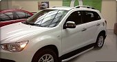 Пороги алюминиевые (Alyans) для Mitsubishi ASX