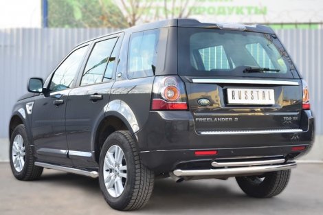 Пороги Russtal - труба 63 мм (вариант 1) для Land Rover Freelander 2 (2013-2014)