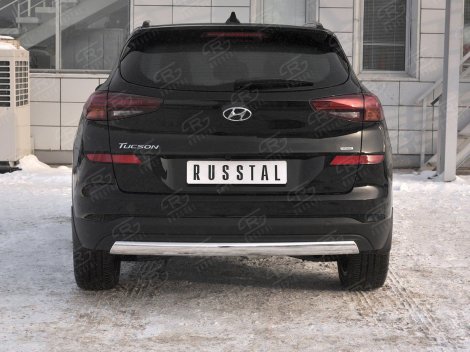 Задняя защита Russtal 75х42 мм для Hyundai Tucson (2018-н.в.)