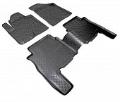 Ковры салонные полиуретан "NorPlast" для Hyundai Santa Fe (2010-2012) черные