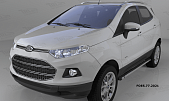 Пороги алюминиевые (Emerald Black) для Ford EcoSport (2013-н.в.)