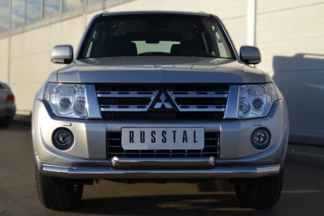 Передняя защита Russtal для Mitsubishi Pajero 4 (2011-2014)