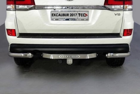 Защита заднего бампера TCC для Toyota Land Cruiser 200 Excalibur