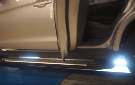 Пороги алюминиевые (Sapphire Silver) для Mitsubishi ASX