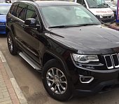 Пороги алюминиевые (Sapphire Silver) для Jeep Gr. Cherokee (кроме SRT)