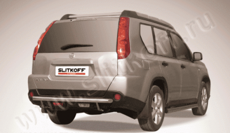 Защита заднего бампера d57 "SLITKOFF" для Nissan X-Trail