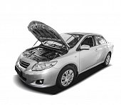 Газовые упоры (амортизаторы) капота Автоупор UTOCOR021 для Toyota Corolla (2006-2013)