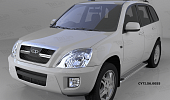 Пороги алюминиевые (Opal) для Chery Tiggo (2005-2011)