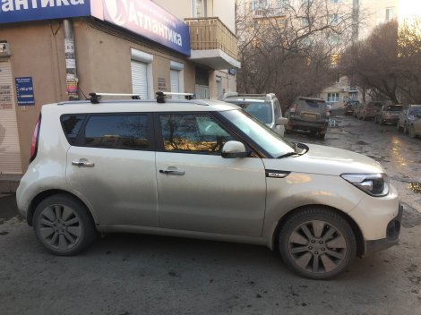 Багажник Menabo Lince на аэродинамических дугах для Kia Soul (2017-2019)