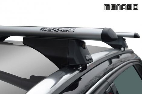 Багажник Menabo Tiger Silver на аэродинамических дугах для Hyundai Santa Fe (2013-2015)