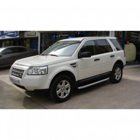 Пороги алюминиевые (Alyans) для Land Rover Freelander 2