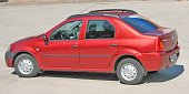 Рейлинги на крышу АПС для Renault Logan (2004-2015) черные